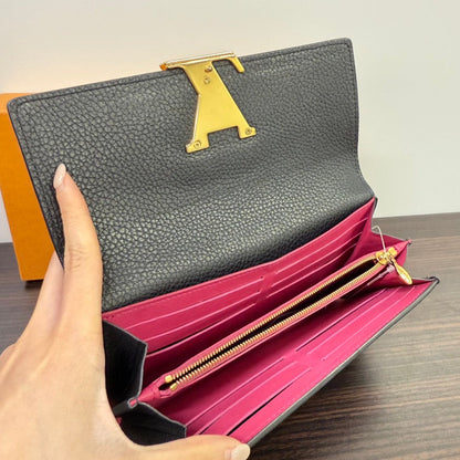 LV Capucines Leather Long Wallet LB114020