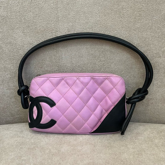 Preloved Chanel Bag HMM Quilted Pink Leather Shoulder Bag