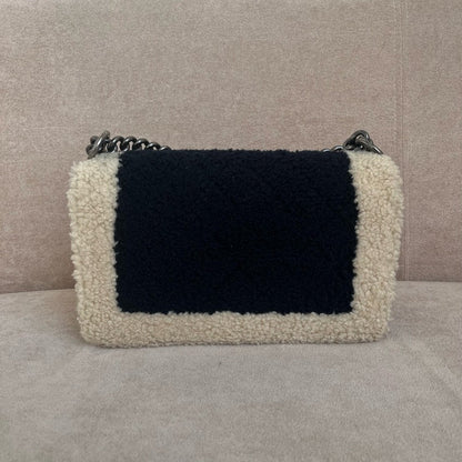 Chanel Shearling Crossbody Bag in Black