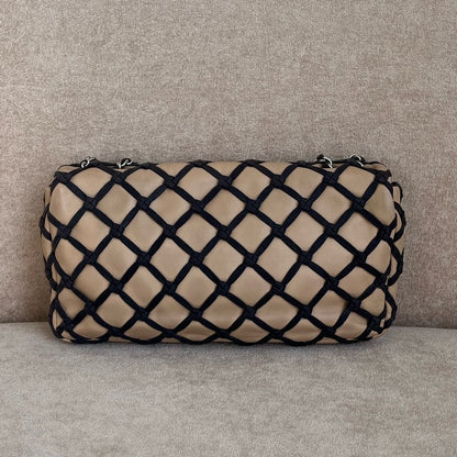 Chanel Limited Edition Quilted Beige Lambskin Crossbody Bag