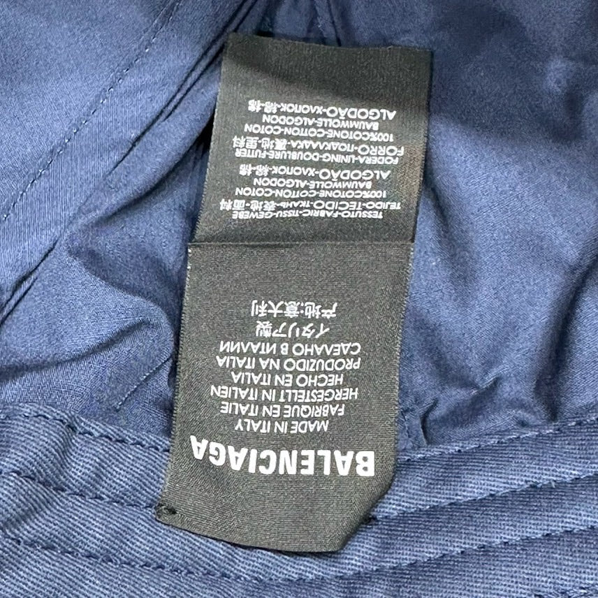 Balenciaga Classic Navy Hat Red Logo