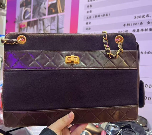 Chanel Preloved BCQ Black Shoulder Bag