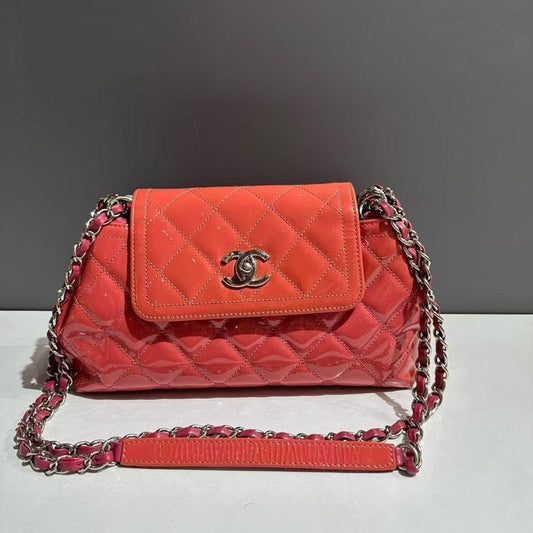 Chanel Preloved BCQ Quilted Coral Shoulder Bag