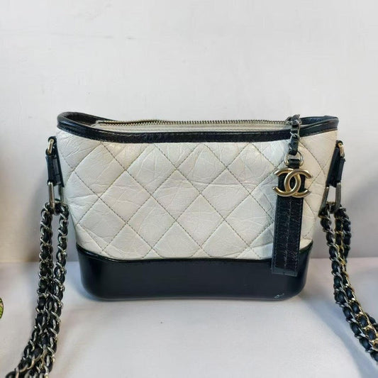 Chanel BCQ Preloved White Quilted Leather Shoulder Bag