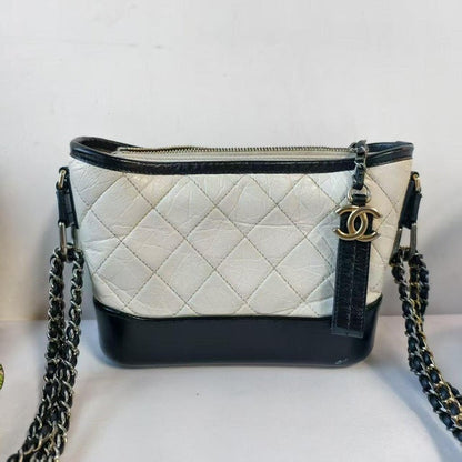 Chanel BCQ White Quilted Leather Shoulder Bag