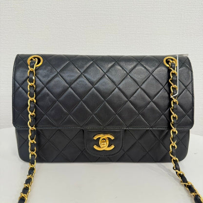 Vintage Chanel Lambskin Double Flap Bag Medium FM
