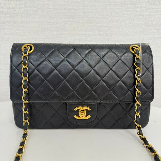 Vintage Chanel Lambskin Double Flap Bag Medium FM