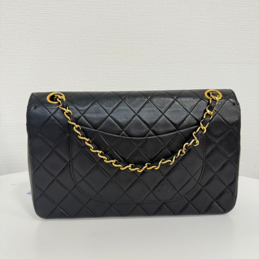 Vintage Chanel Lambskin Double Flap Bag Medium FM