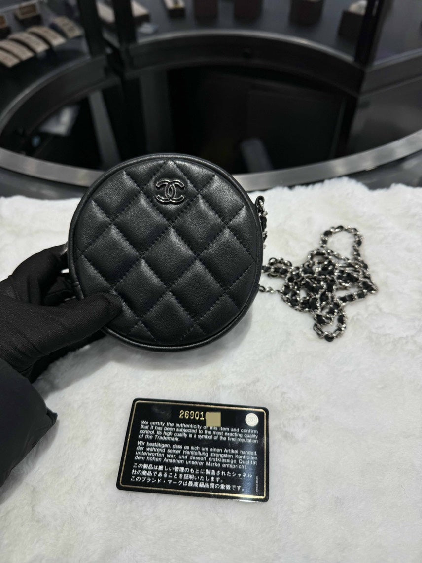 Chanel HBG Quilted Black Leather Crossbody Bag