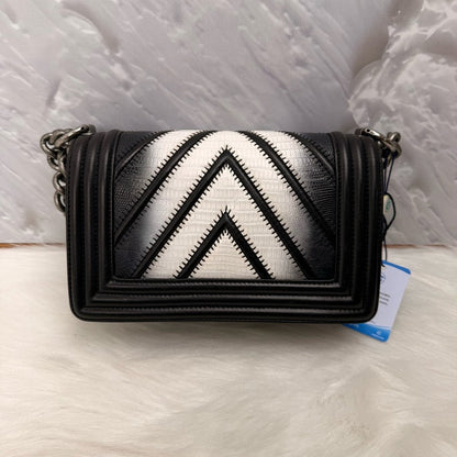 Chanel Leboy Black/White Leather Shoulder Bag