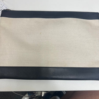 Balenciaga  E9914 Black & White Canvas Clutch Bag
