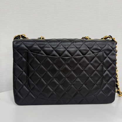 Vintage Chanel Lambskin Single Flap Bag Maxi FM