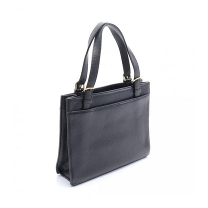 CHANEL Coco Mark Handbag Caviar Skin Black Gold Hardware