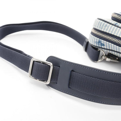LOUIS VUITTON Outdoors Pochette Hickory Stripe Watercolor Summer Collection Body Bag - Light Blue Navy Canvas