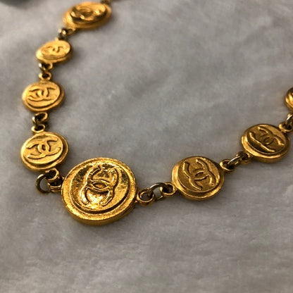 CHANEL Vintage Gold Chain Belt L-XL