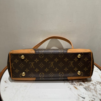 Louis Vuitton Monogram Canvas Sarria Shoulder Bag in Brown Leather