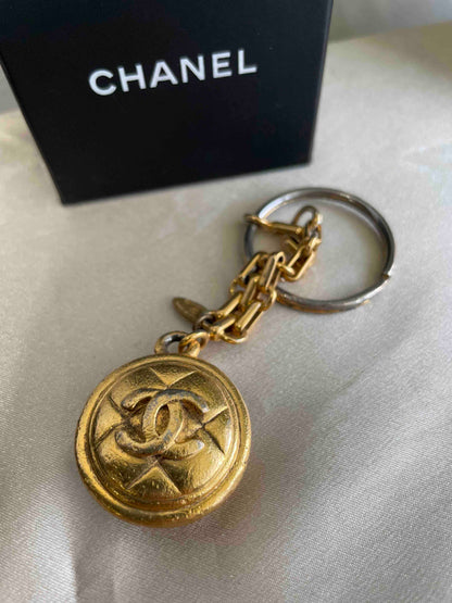 Chanel Keychain RE Gold Bag Accessories