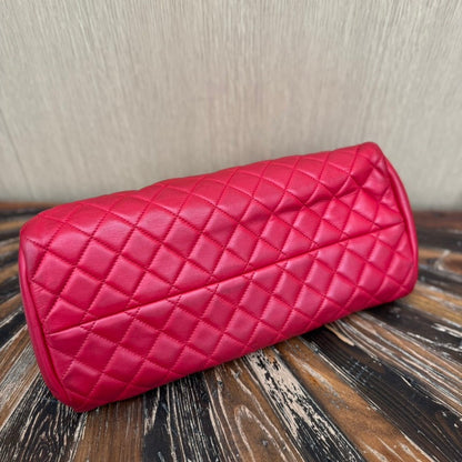 Chanel Red Quilted Leather Shoulder Bag