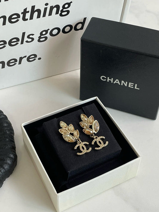 Unused🆕 Chanel Wheatear CC Earrings #J1360
