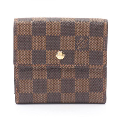LOUIS VUITTON Portefeuil Elise Damier  ebene W hook wallet PVC leather Brown - Condition A 2118800136046