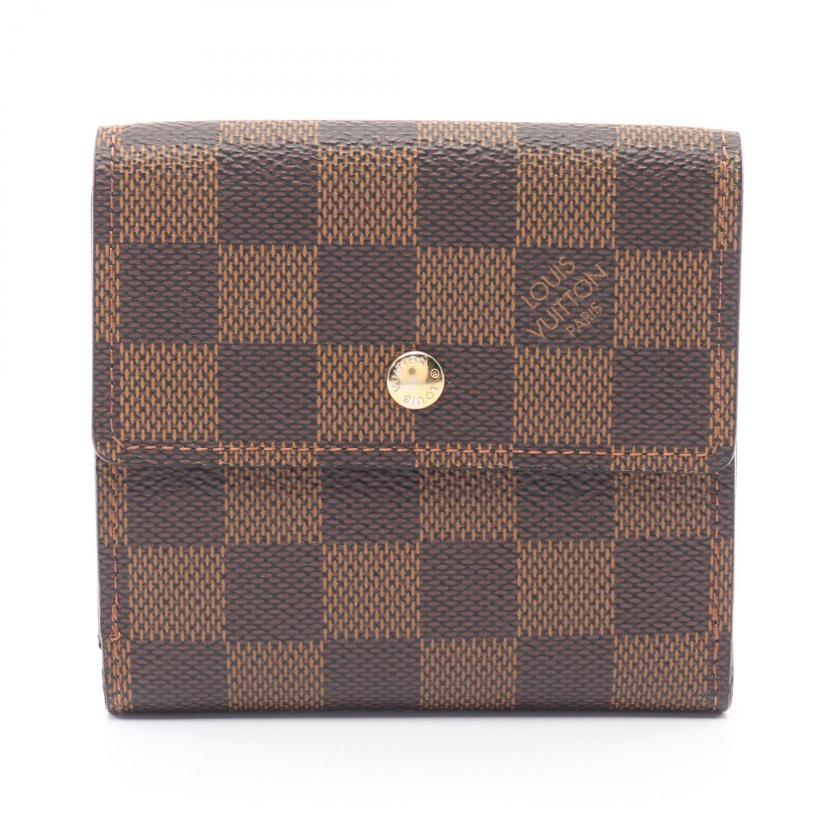 LOUIS VUITTON Portefeuil Elise Damier  ebene W hook wallet PVC leather Brown - Condition A 2118800136046