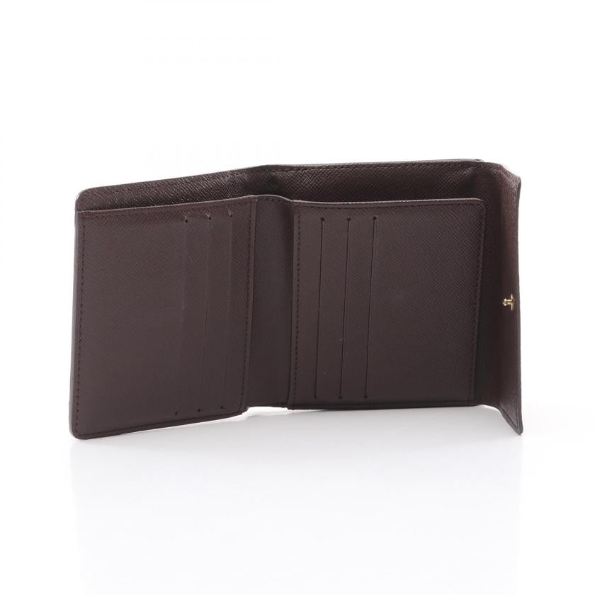 LOUIS VUITTON Portefeuil Elise Damier  ebene W hook wallet PVC leather Brown - Condition A 2118800136046