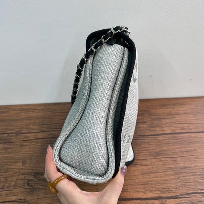 Chanel Canvas Chain Tote Bag