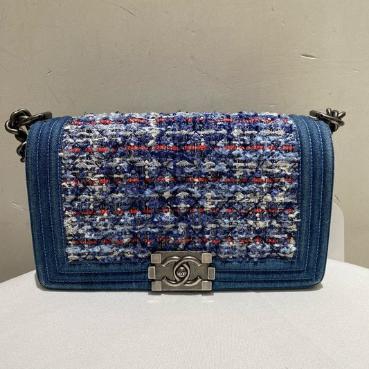 preloved Chanel Leboy denim MM with card