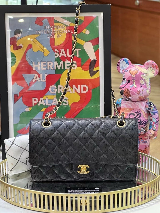 Preloved Chanel CF Medium Caviar Black 2019year 11847