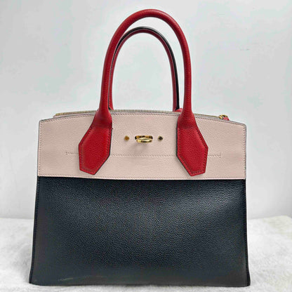 Louis Vuitton City Steamer Light Pink Black Cowhide Handbag BJ1101804058