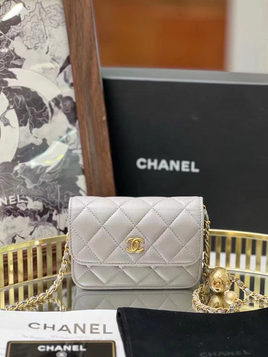 Preloved Chanel mini woc belt bum bag 12x9cm 8809