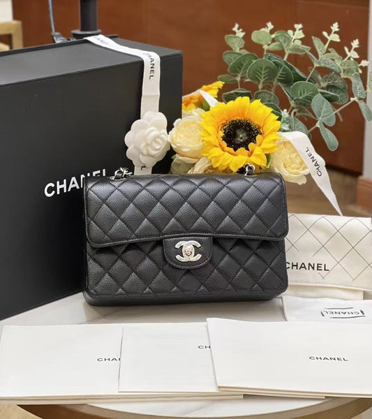 Preloved Chanel CF Small Chip Black Caviar Bag 12099