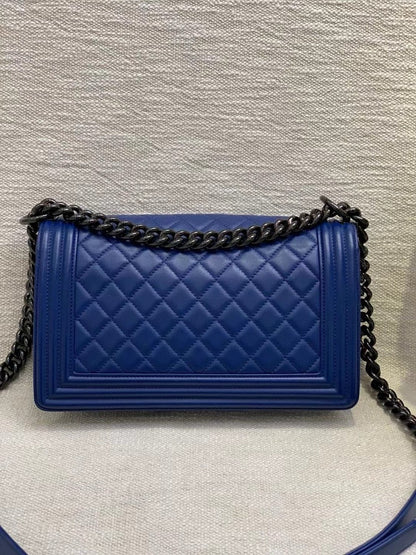 PrelovedChanel Leboy so black Blue 2018 25cm 5155