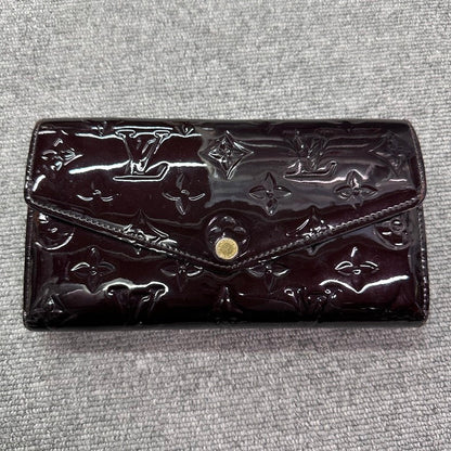 Louis Vuitton Vernis Monogram Wallet BVJ in Burgundy - Designer Wallet