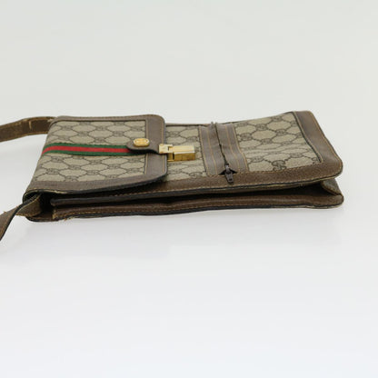 GUCCI GG Canvas Web Sherry Line Shoulder Bag Beige Red Green  rd2223