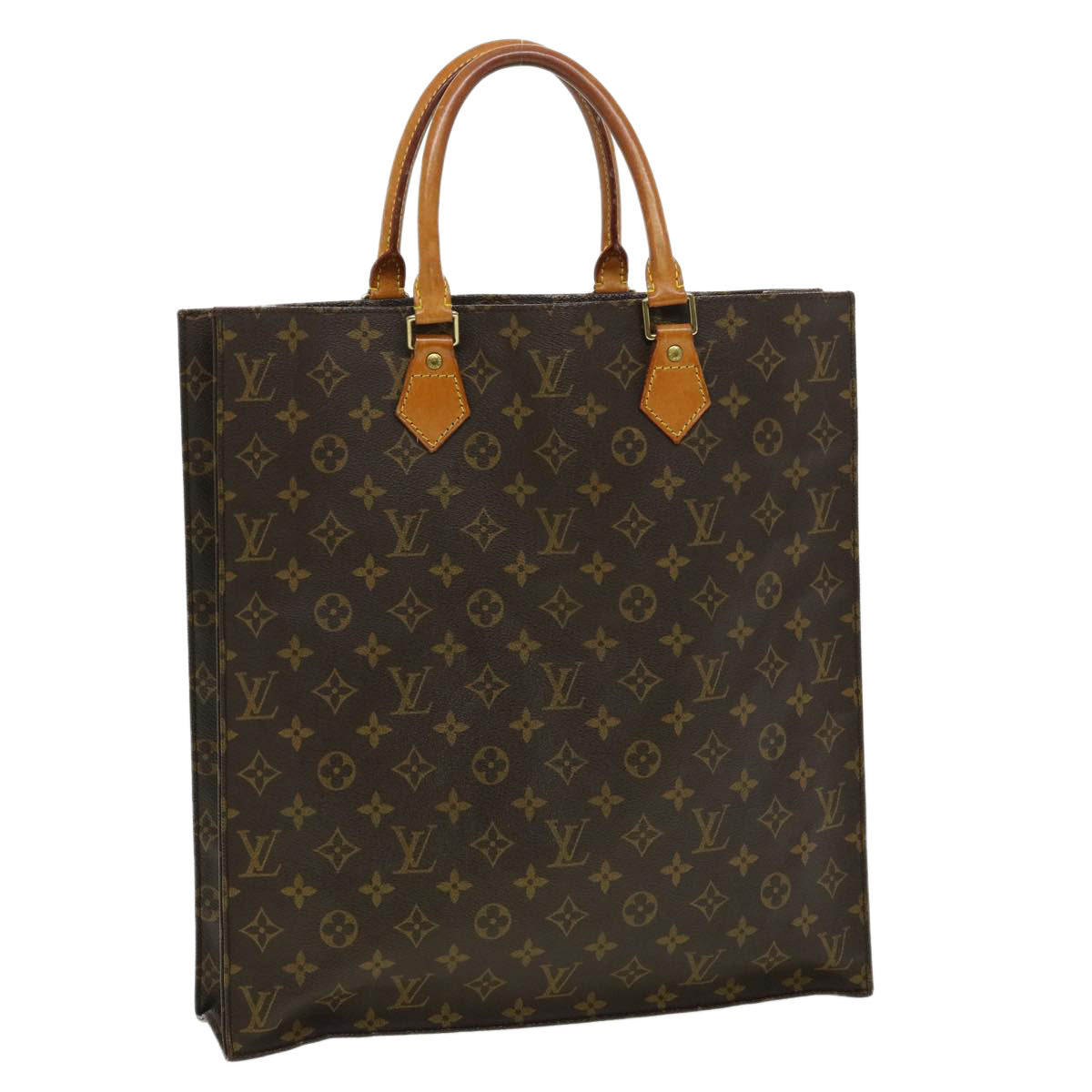 LOUIS VUITTON Monogram Sac Plat Hand Bag M51140 LV rd3133