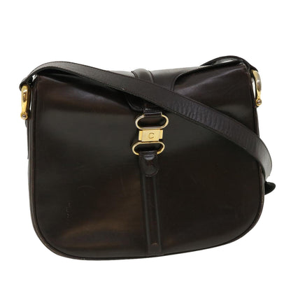 Celine Shoulder Bag Leather Brown  rd4008