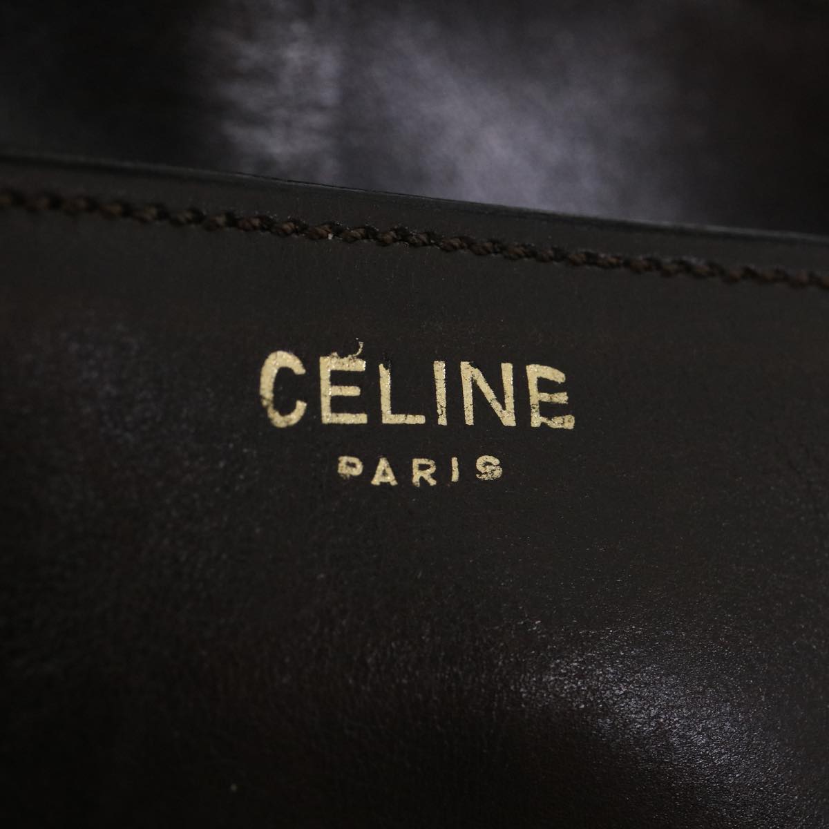 Celine Shoulder Bag Leather Brown  rd4008