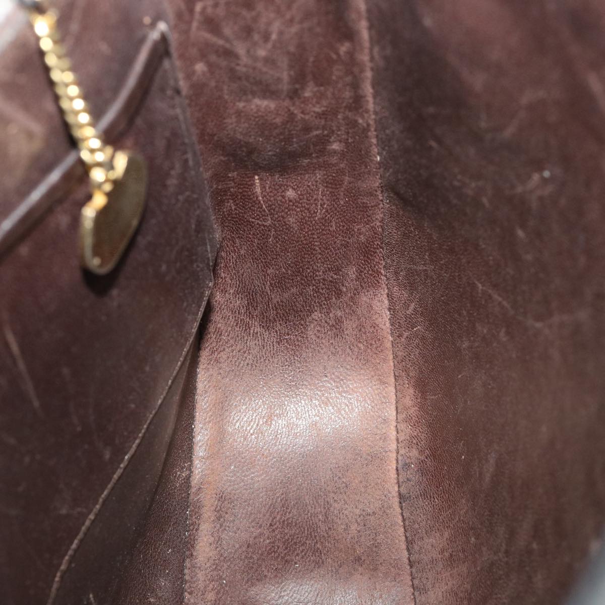 Celine Shoulder Bag Leather Brown  rd4008