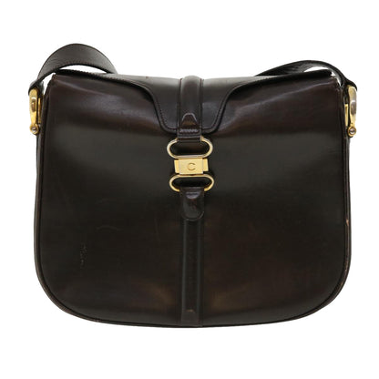 Celine Shoulder Bag Leather Brown  rd4008