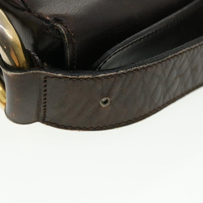 Celine Shoulder Bag Leather Brown  rd4008