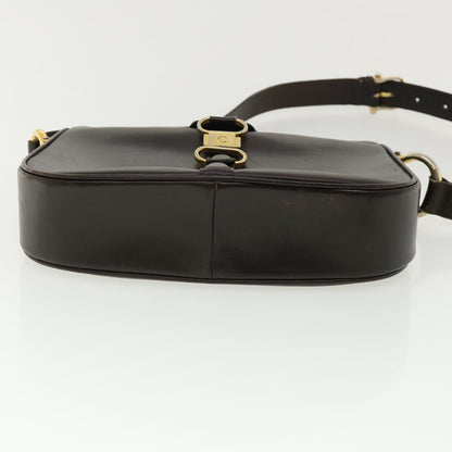 Celine Shoulder Bag Leather Brown  rd4008