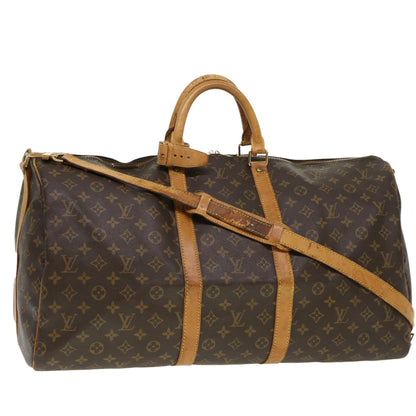 LOUIS VUITTON Monogram Keepall Bandouliere 55 Boston Bag M41414 LV rd4574