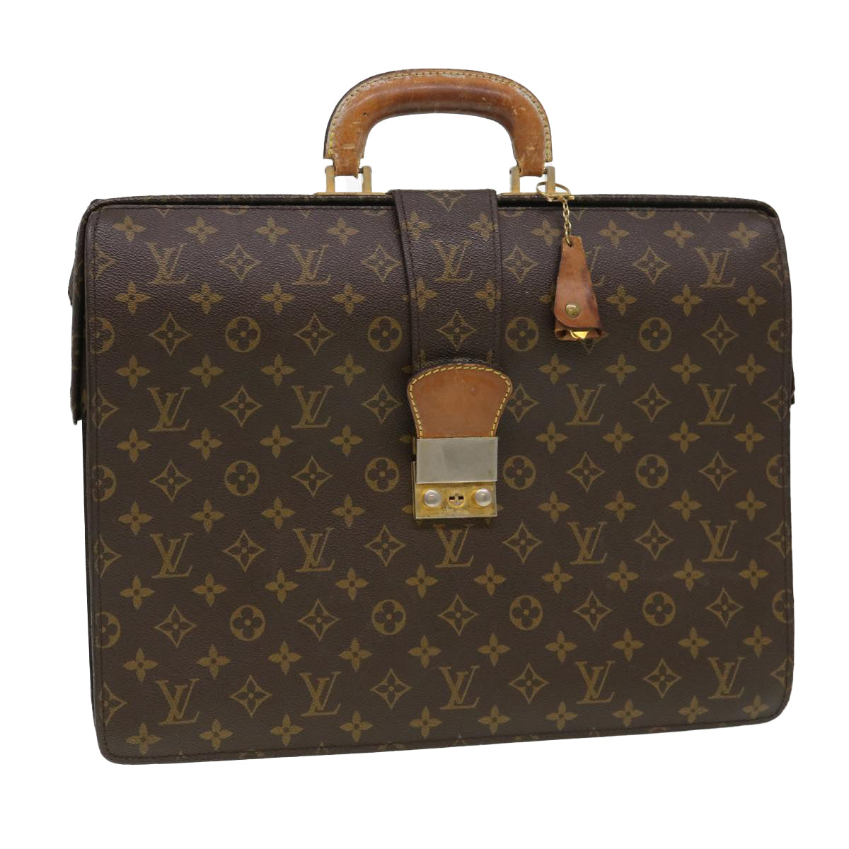 LOUIS VUITTON Monogram Serviette Fermoir Business Bag M53305 LV rd4585