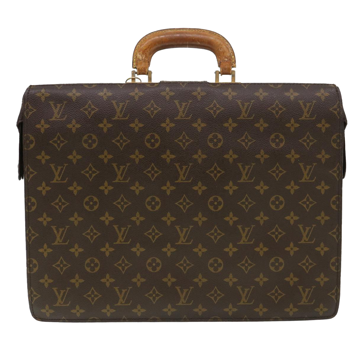 LOUIS VUITTON Monogram Serviette Fermoir Business Bag M53305 LV rd4585