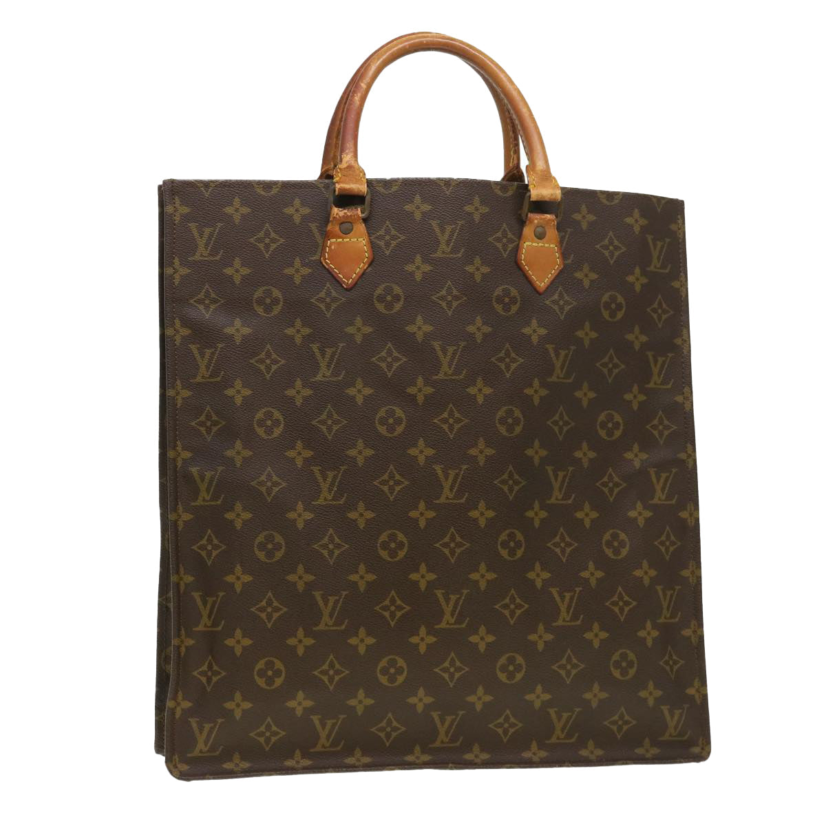 LOUIS VUITTON Monogram Sac Plat Hand Bag M51140 LV rd4586