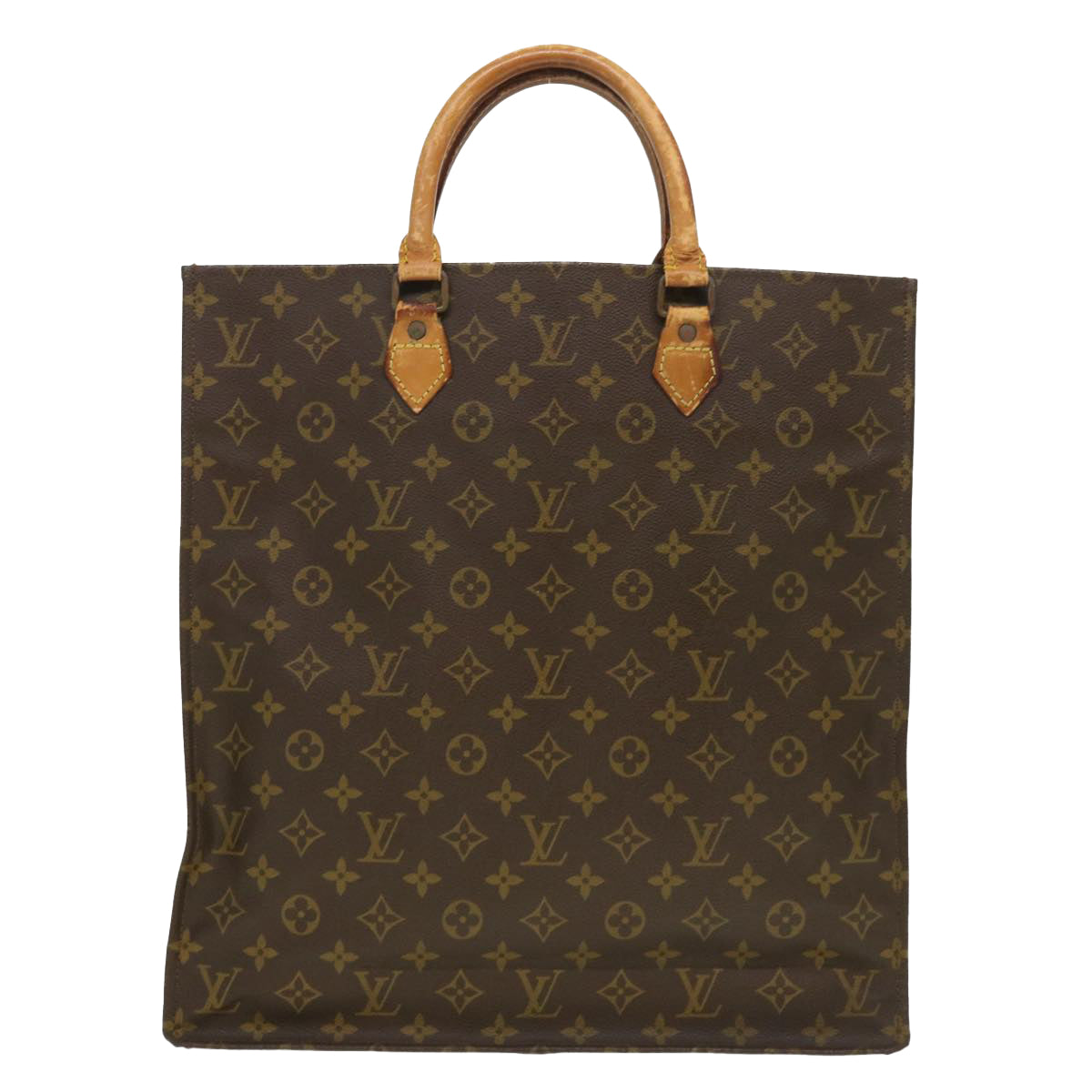 LOUIS VUITTON Monogram Sac Plat Hand Bag M51140 LV rd4586