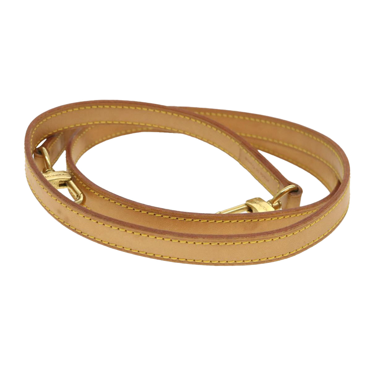 LOUIS VUITTON Shoulder Strap Leather 48"" Beige LV rd4596