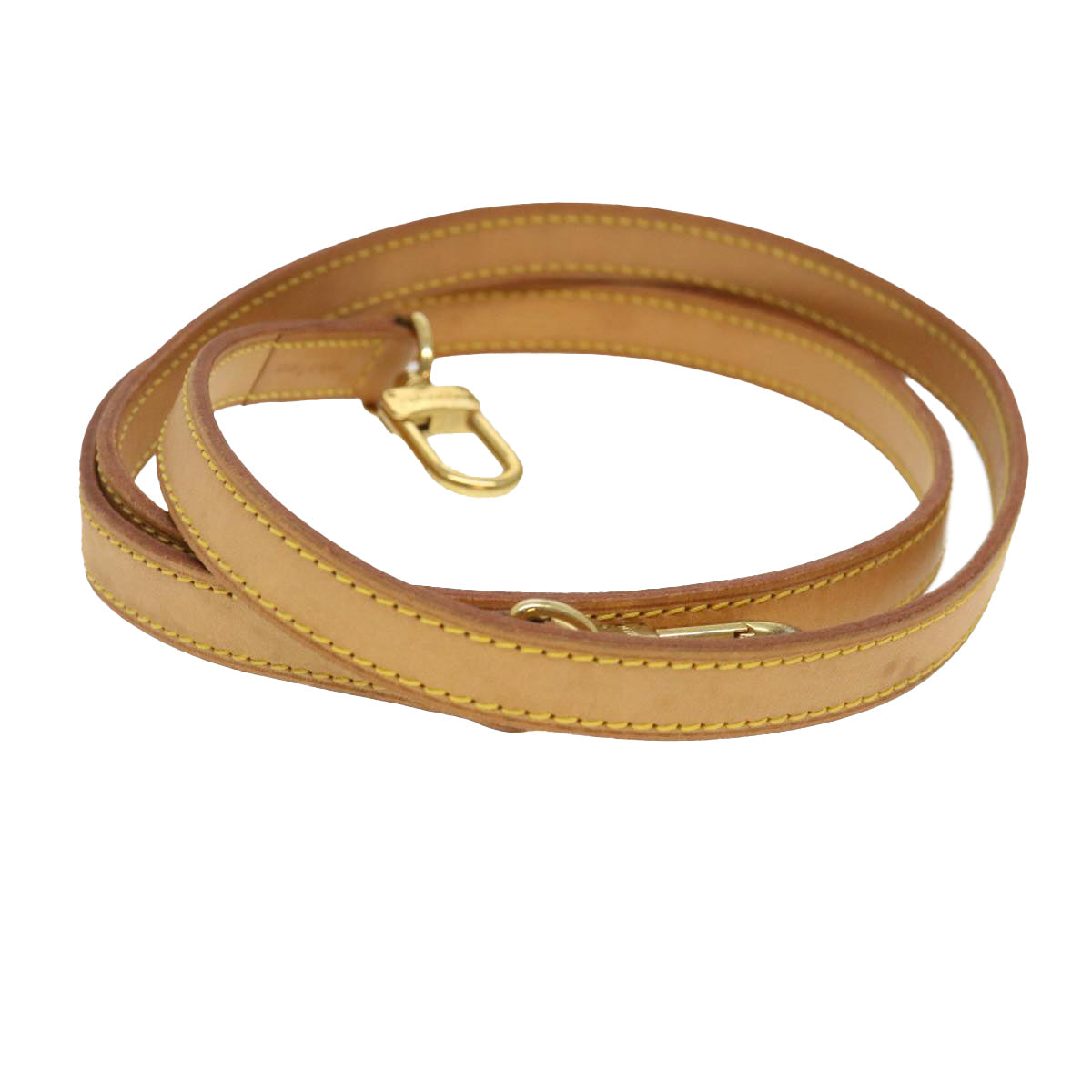 LOUIS VUITTON Shoulder Strap Leather 48"" Beige LV rd4596