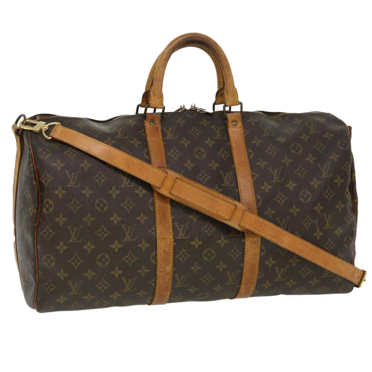 LOUIS VUITTON Monogram Keepall Bandouliere 50 Boston Bag M41416 LV rd4604